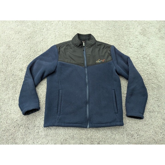Greg Norman For Tasso Elba Jacket Mens Small Full Zip Pockets‎ Sherpa Blue - Picture 1 of 8